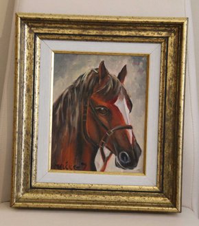 horse painting by Nillay Aydingglu, Fresenius Medical Care dialysis patient