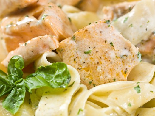 Turkey Cutlet with Crème and Fresh Tagliatelli