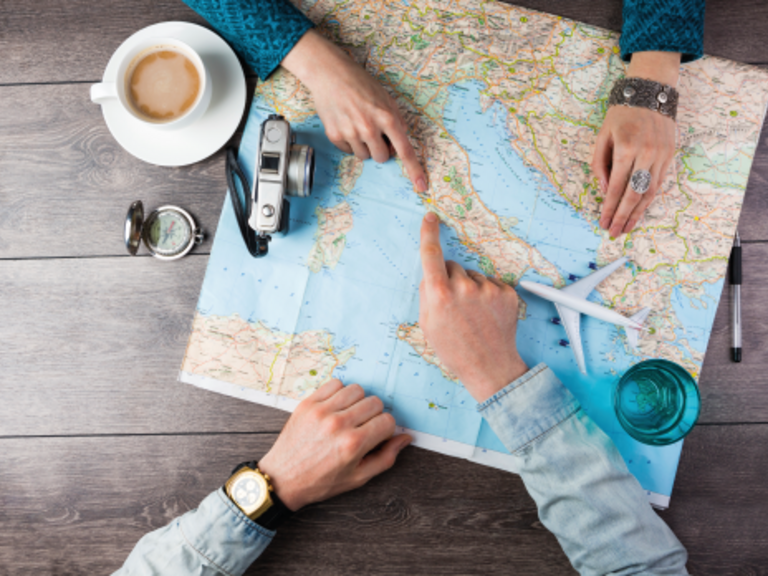 Worldmap on a table