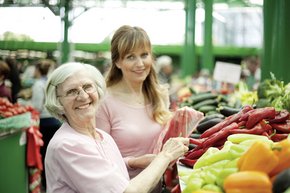 Dialysis patient Women shopping vegetables at a local market