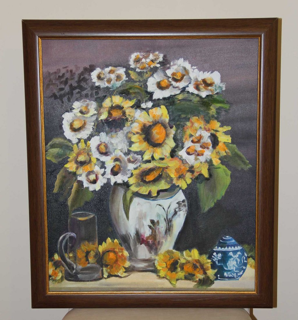 flower painting by Nillay Aydingglu, Fresenius Medical Care dialysis patient