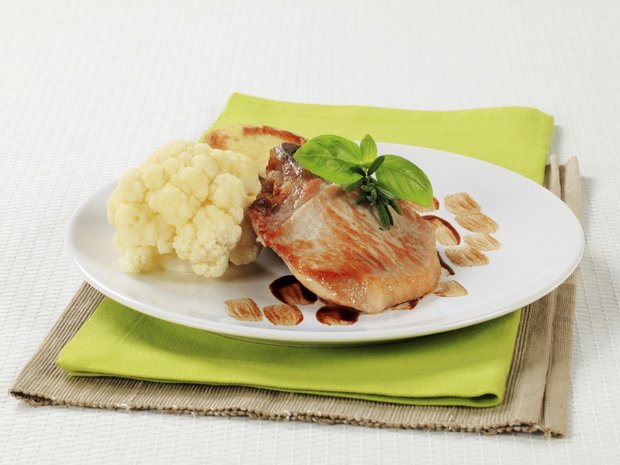 Cauliflower and Chicken in Mustard Cream