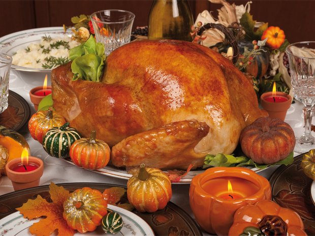 Roasted guinea fowl with pumpkin